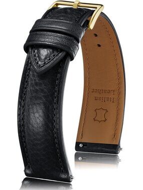 Natural Vegetable-Tanned Leather Watch Band - Quick Release, 18mm-22mm, Soft